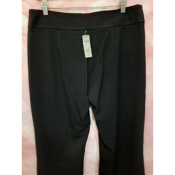 Vintage 90s Y2K Cache Mid Rise Bootcut Black Dress Pants Size L Stretch - Picture 8 of 11